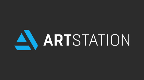Artstation logo displayed on a computer screen